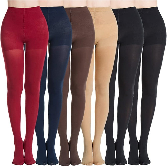 Pack Of 6 Women's Opaque Control Top Tights Comfort Stretch 70 Denier Pantyhose
