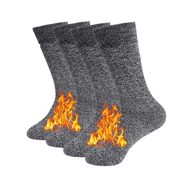 Solid Color Warm Thick Thermal Socks For Men