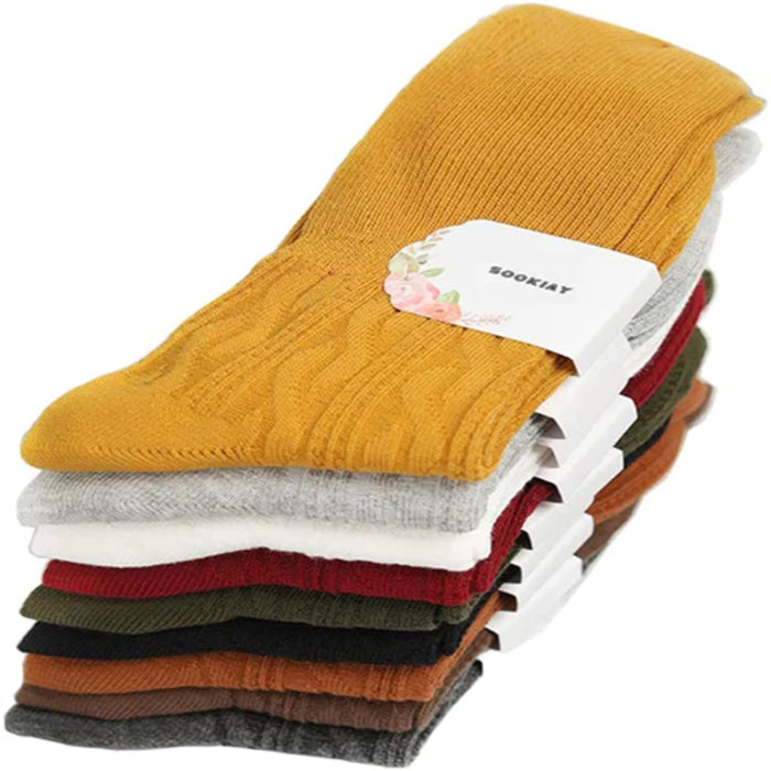 Women's 9 Pairs Cotton Cuff Socks