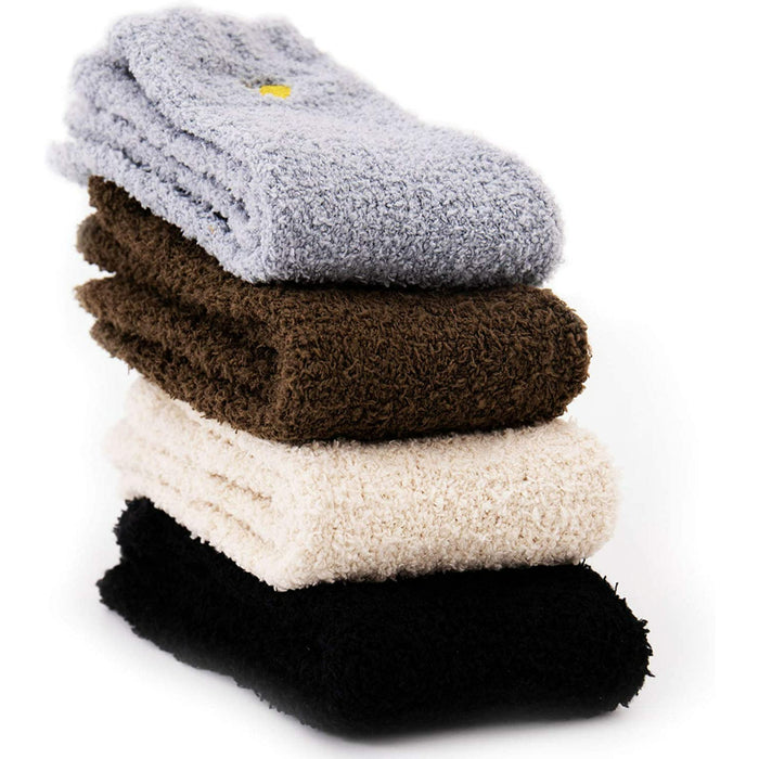 Pack Of 4 Socks for Women, Warm Soft Fluffy Socks Thick Cozy Plush Sock Winter Christmas Socks for Women