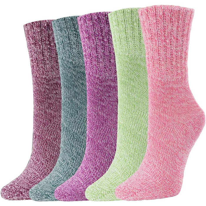 Pack Of 5 Womens Winter Socks Gift Box Free Size Thick Wool Soft Warm Casual Socks for Women Socks Christmas Gifts