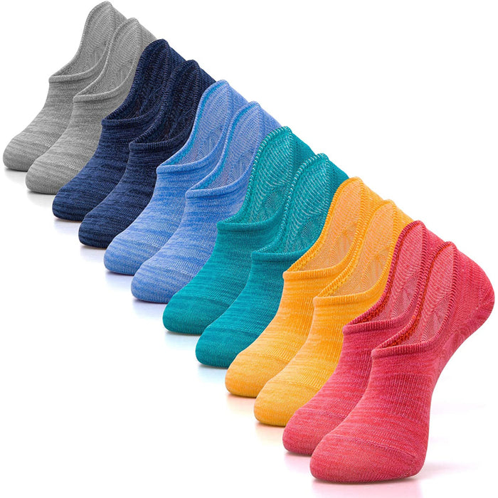 Women and Men No Show Socks Low Cut Anti-slid Athletic Casual Invisible Liner Socks
