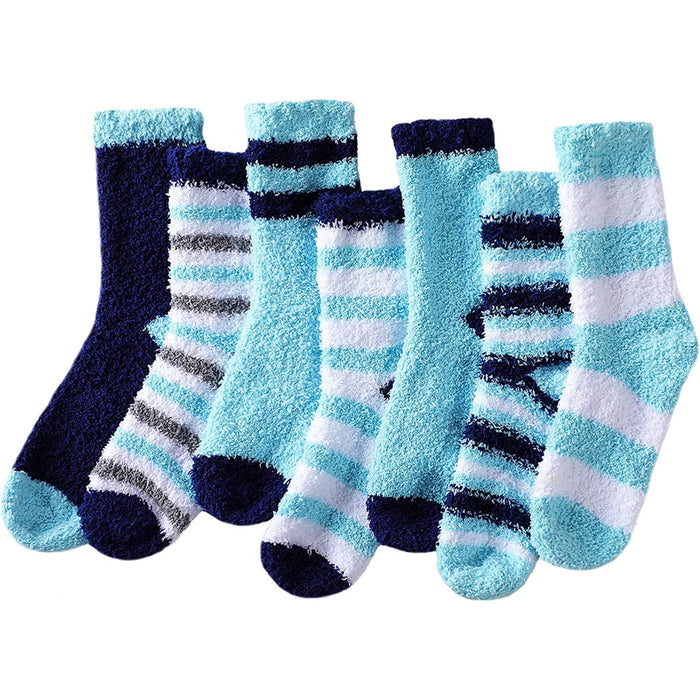 Pack Of 7 Fuzzy Socks for Women Fluffy Socks Cozy Warm Socks Slipper Socks Winter Socks for Women Soft Socks
