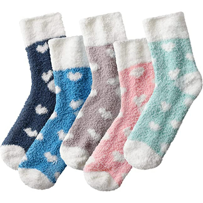 Pack Of 6 Fluffy Socks Women, Cozy Socks for Women Slipper Socks, Thick Women Super Warm Fluffy Socks for Women Winter Socks