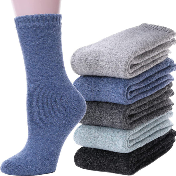 Women's 5 Pairs Hiking Thermal Wool Socks