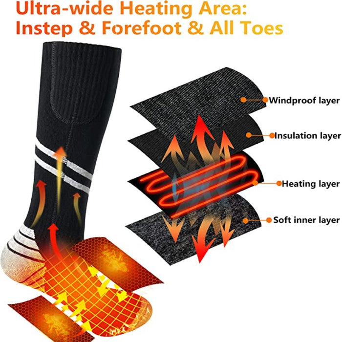Heated Warmer Thermal Socks For Men & Women