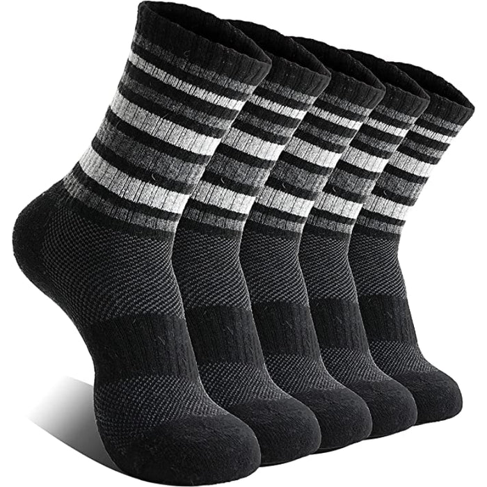 Women's Striped Thermal Hiking Socks 5 Pairs