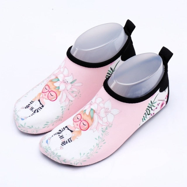 Kids Water Sports Slip-Ons Aqua Socks Water Shoes - Lightweight & Non-Slip