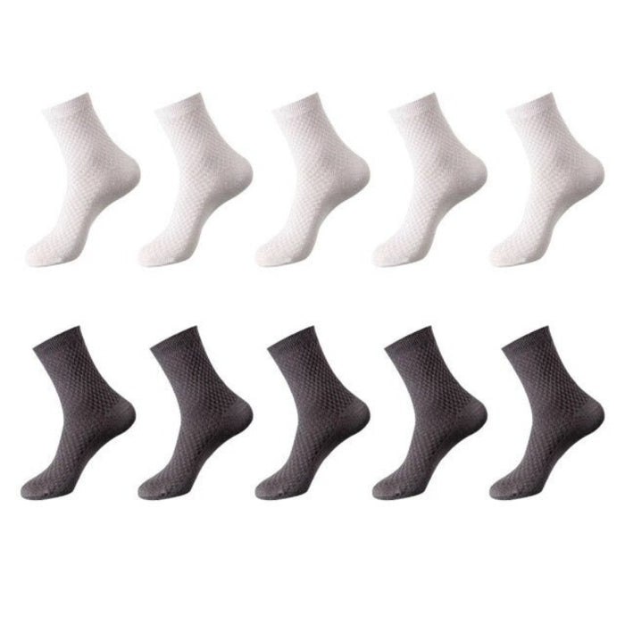 10 Pairs Bamboo Fiber Casual Long Socks